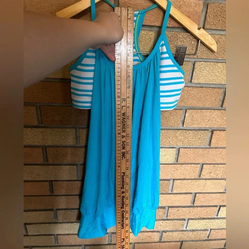 Lululemon No Limits Tank Spry Blue / Twin Stripe Spry Blue Size Size 2-4